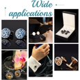 thumbnail image 6 of 3 Pairs 3 Colors Stainless Steel Cufflinks for Men Flat Round Smooth Cufflinks Shirt Suit Button Golden Cufflinks for Wedding Business Graduation Jewelry Gift, 6 of 6