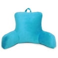 thumbnail image 2 of Mainstays Blue Solid Print Faux Fur Bed Rest Pillow, 2 of 5