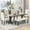 Gray, variant on Euroco 6-Piece Dining Table Set for 6,Farmhouse Dining Table Set with 4 Upholstered Chairs, Bench and Wood Table,Kitchen Table Set for Dining Room,Living Room,Walnut