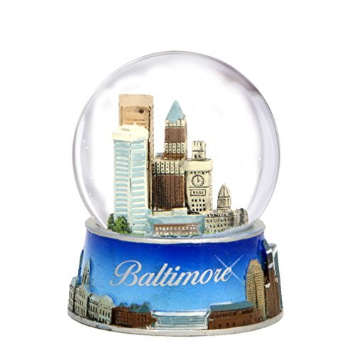 Baltimore Snow Globe from Maryland. Souvenir Snow Globe of Baltimore