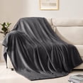 thumbnail image 4 of Knubmt Fleece Bed Blanket Lightweight Soft Breathable Plush Blanket for Couch, Sofa, Bed, Office, 59x78 inch, 4 of 8