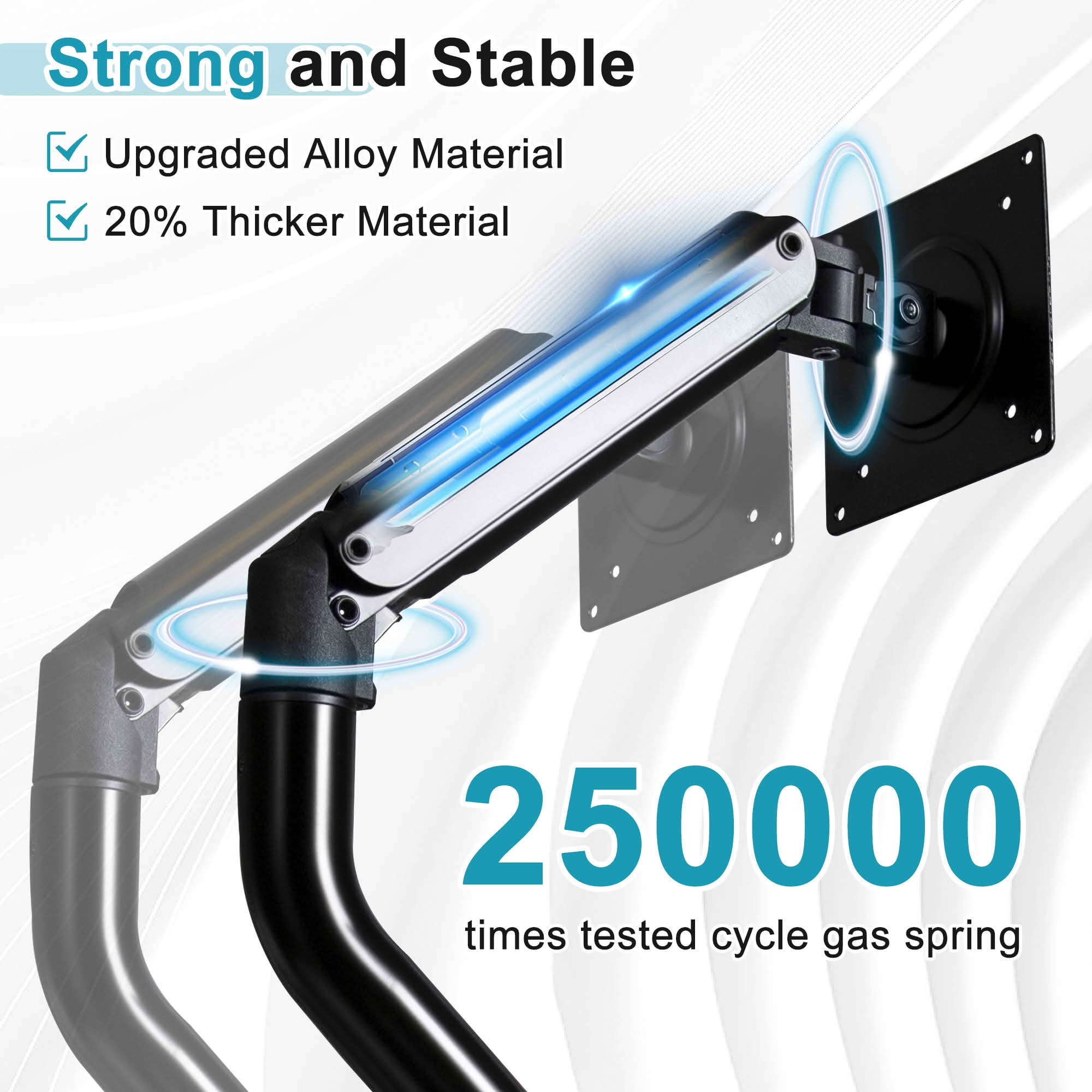 MAYEERTY Dual Monitor Counterbalance Desk Mount for 17-32" Screens, Swivel & Height Adjustable Dual Monitor Stand