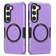 thumbnail image 1 of SaniMore for Samsung Galaxy S22 6.1" 2022 Case, Rugged PC Back Shockproof TPU Bumper Wireless Charging Strong Magnetic Shell Slim Lightweight Heavy Duty Protective Cover for Galaxy S22, Purple, 1 of 10