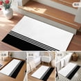 thumbnail image 6 of 2x3 Door Mat Rug, Black White Striped Non-Skid Rubber Backing Large Rectangle Rugs - Living Room Bedroom Home Office, Modern Abstract Art Aesthetics Indoor Floor Mat Carpets Washable Rug, 6 of 9