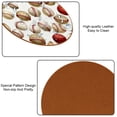 thumbnail image 5 of Baseball Set of 6 Microfiber Leather Round Coasters, 11x11 cm/4.3x4.3 in, Drink Coasters for Home and Bar, Table Coasters, 5 of 6