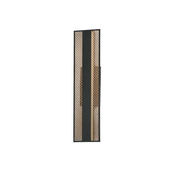 Et2 E30292 Interlace 2 Light 24" Tall Led Outdoor Wall Sconce - Black / Aged Copper