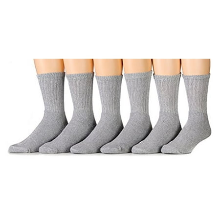 6 Pair Of excell Ladies Gray Diabetic Neuropathy Socks, Sock Size