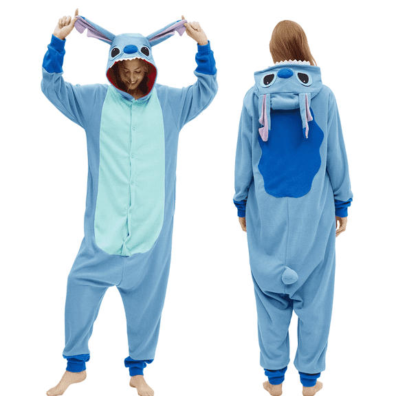 Alaiyaky Onesies Pajamas Unisex Adult for Women Men Animal Costume Cute Onesies Flannel Cartoon Cosplay Halloween Sleepwear Christmas New Year gifts