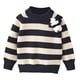 thumbnail image 5 of Blusas y camisas de cuello redondo y manga larga para niños, suéter de invierno unisex a rayas con estilo a juego para la cabeza, top de punto de manga larga, top de poliéster para niños, 5 of 7