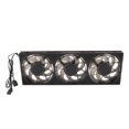 thumbnail image 1 of 360mm 5V ARGB Computer Case Fan, 360mm Single Frame Fan Unit with 3 X 120mm RGB Fans, PC Cooling Fan Wind Speed Up to 2200RPM for 360 Water Cooling Cooling and Chassis Ducting, 1 of 7