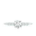 thumbnail image 4 of Rosec Jewels Lab Grown Diamond Engagement Ring with Side Stones - 5 mm - Half Carat - EF-VS Grade, 925 Sterling Silver, US 4.00, 4 of 8