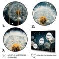 thumbnail image 3 of Designart "White Teal Dandelion Euphony IV" Floral Floater Framed Wall Decor, 3 of 7