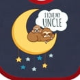 thumbnail image 4 of Inktastic I Love My Uncle Boys or Girls Baby Bib, 4 of 4