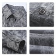 thumbnail image 4 of Cloudstyle Men's Fashion Printed Brocade Cotton Casual Long Sleeve Slim Fit Lapel Dress Shirt, 4 of 4