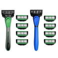 thumbnail image 6 of Practical Men's Manual Shaver with Rubber Handle 7 Layer Blading Men's Grooming Tool 5 Additional Blading Included, 6 of 9