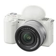 thumbnail image 6 of Sony ZV-E10 Mirrorless Camera with 16-50mm Lens, White Bundle with Mac Photo Editing Software Suite, 32GB SD Memory Card, Shoulder Bag, 40.5mm Filter Kit, 6 of 6