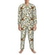 thumbnail image 3 of Balery Hawaiian Style Pijama para Hombre de Dos Piezas con Manga Larga, Conjunto de Dormir y Descanso Suave con Bolsillos-Large, 3 of 7
