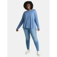 thumbnail image 2 of Terra & Sky Women’s Plus Waffle Knit Tunic Top, Sizes 0X-5X, 2 of 5