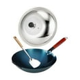 thumbnail image 2 of veasfak Wok Pan Chef Wood Handle Uncoated Chinese Wok for Kitchen Cooking Restaurant Pot Diameter 32cm, 2 of 9