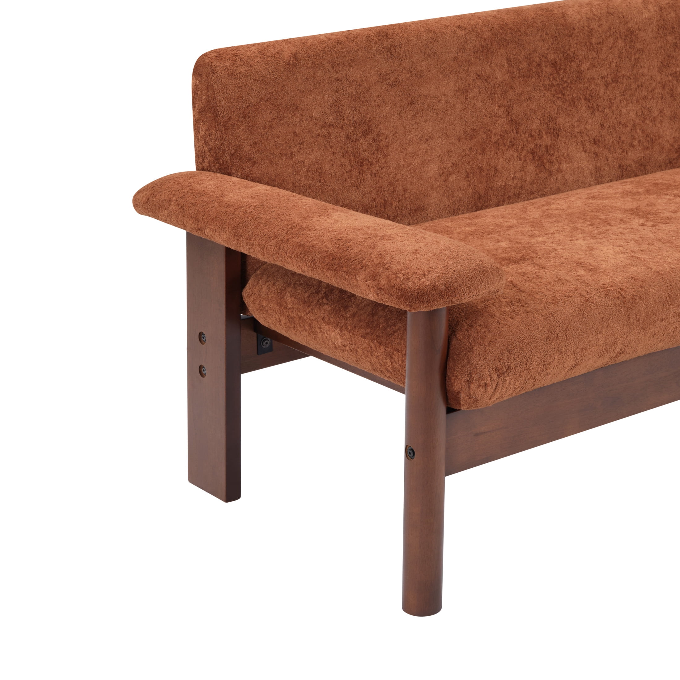 Christopher Knight Home 70" Modern Sofa, Chenille Upholstered Couch with Pillow Top Arms, Red