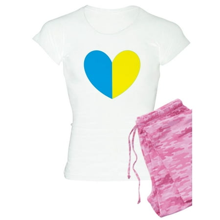

CafePress - I Stand With Ukraine Heart Pajamas - Women s Light Pajamas