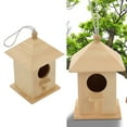 thumbnail image 4 of WHAMVOX Beige Plastic Wood Bird House for Small and Medium Birds Easy to Hang Ideal for Garden Decor, 4 of 8