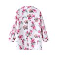 thumbnail image 6 of Nlife Women Hawaiian Long Sleeve Shirt for Women Floral V-Neck Blouse Button Down Top, 6 of 8