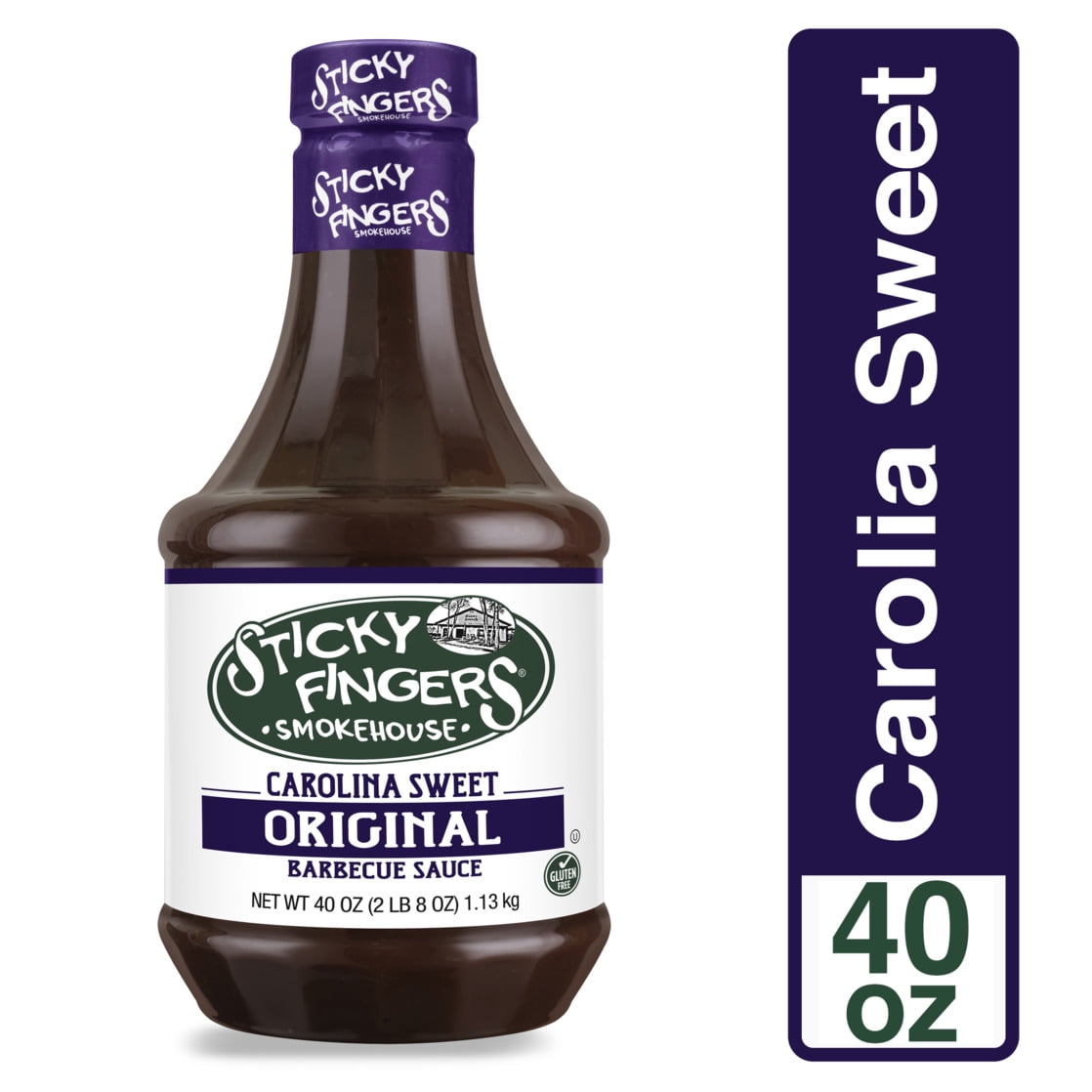 (3 pack) Sticky Fingers Smokehouse Carolina Sweet Original Barbecue Sauce 40 oz