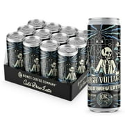 Bones Coffee Ready To Drink Cold Brew Coffee Can | 11 Fl Oz High Voltage Flavored Coffee Can (12 Pack)