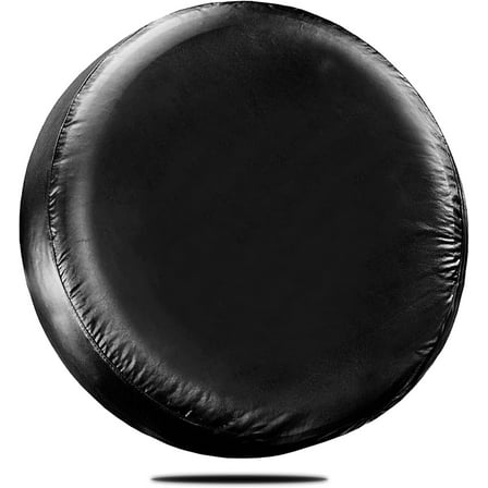 Trailer Spare Tire Cover, PVC Leather Spare Tire Wheel Cover for Car Truck SUV Camper Trailer Universal Fit RV JP FJ, R15 Black (for Overall Wheel Diameter 27-29 inch)