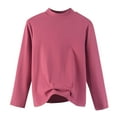 thumbnail image 2 of Sevevn Women's Fashion Casual Round Neck Internal Construction Solid Color Shirt Long Sleeve Top Hot Pink XXXL Great Gifts for Less, 2 of 7