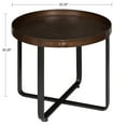 thumbnail image 4 of Kate and Laurel Zabel Round Metal End Table, Bronze and Black, 4 of 5