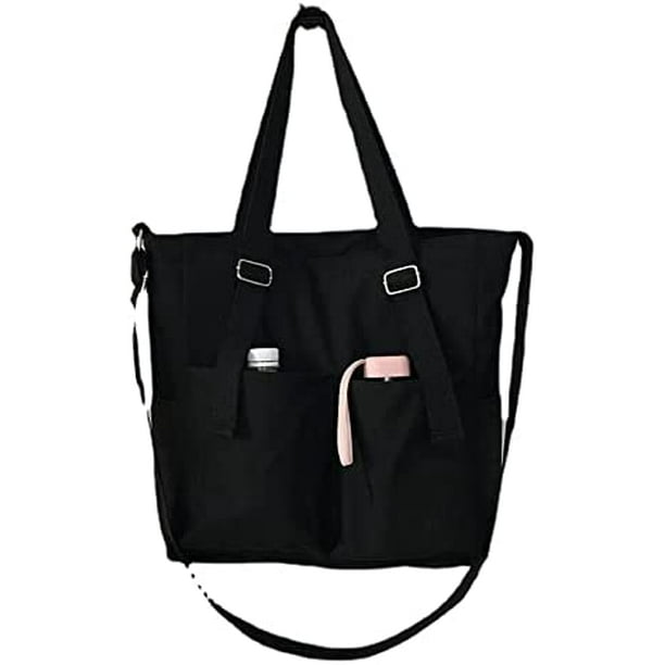 CoCopeaunt Cute Crossbody Tote Bag for School, Large Canvas Tote Bag