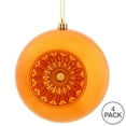 thumbnail image 3 of Vickerman 4.75" Burnished Orange Shiny Star Brite Ball Ornament, 4 per Bag, 3 of 4