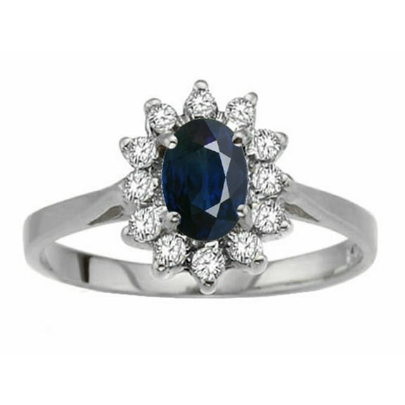 Tommaso Design� Princess Diana Style Genuine Sapphire Ring