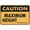Warning Sign 4, variant on Caution Maximum Height Sign 8"x12" Inches Rust Free Aluminum - Uv Protected, Waterproof, Weatherproof And Fade Resistant - 4 Pre-Drilled Holes