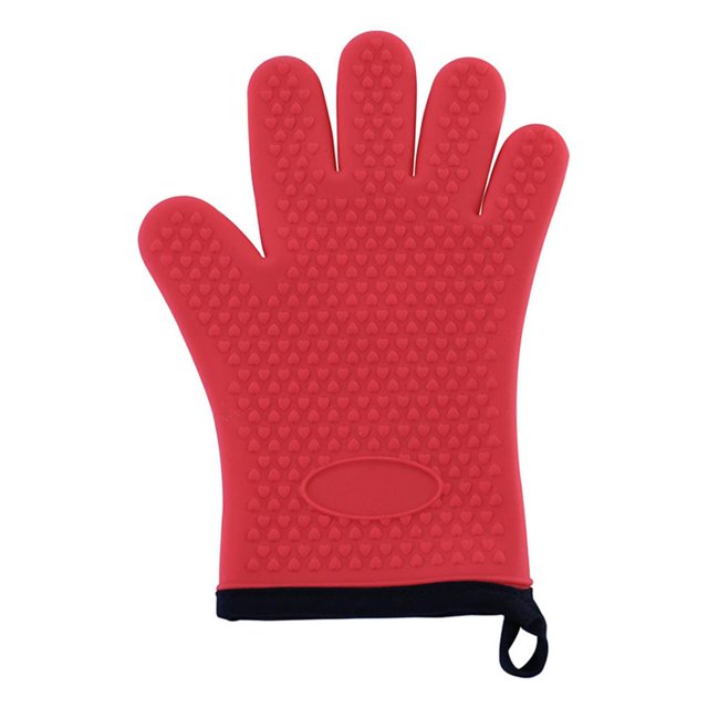 Guantes De Horno De Silicona Protectora Resistente Al Calor, Guantes De 5 Dedos Para Barbacoa, Horno, Microondas Y Cocina Casera Sweethay HA023166-00