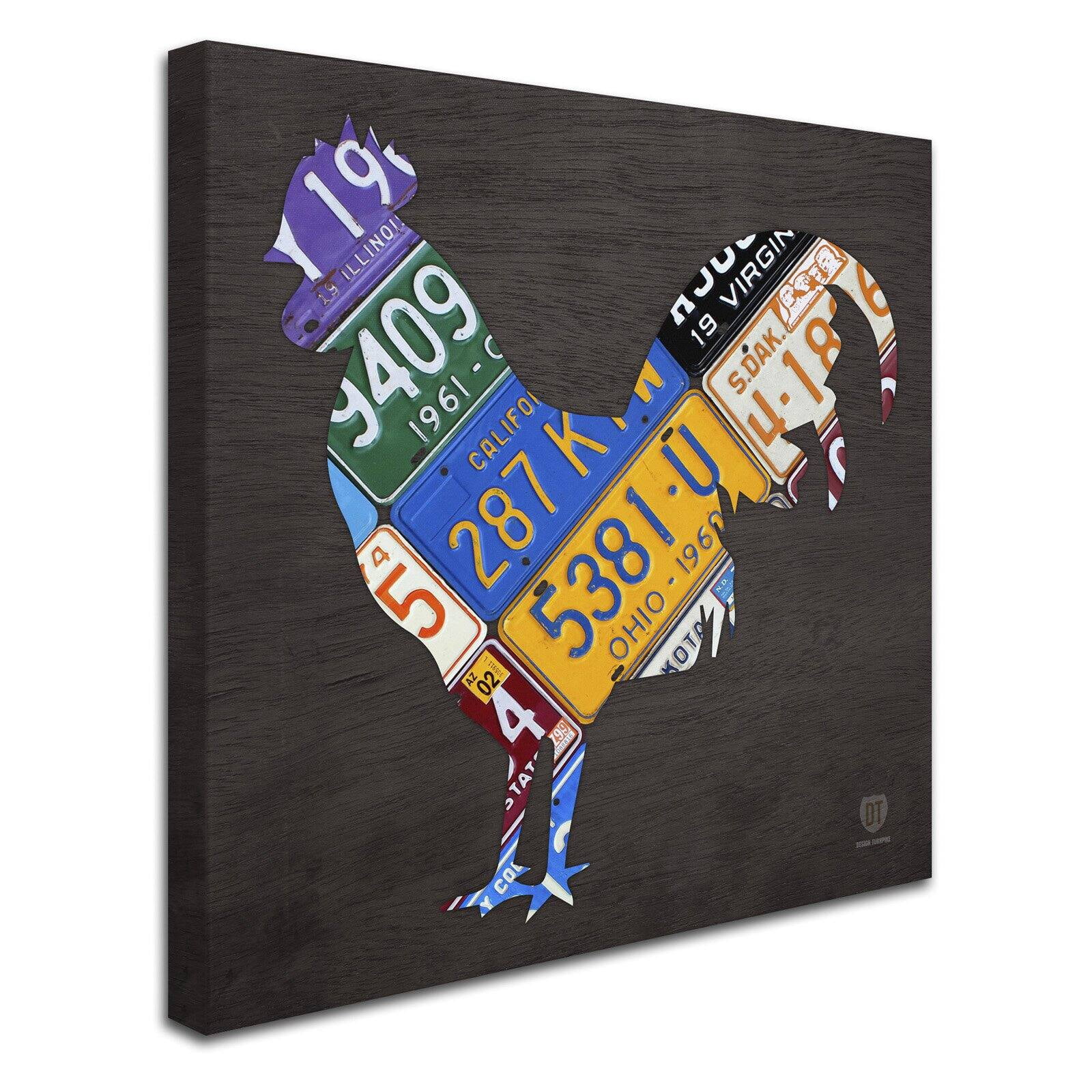 Trademark Fine Art 'Rooster' Canvas Art by Design Turnpike