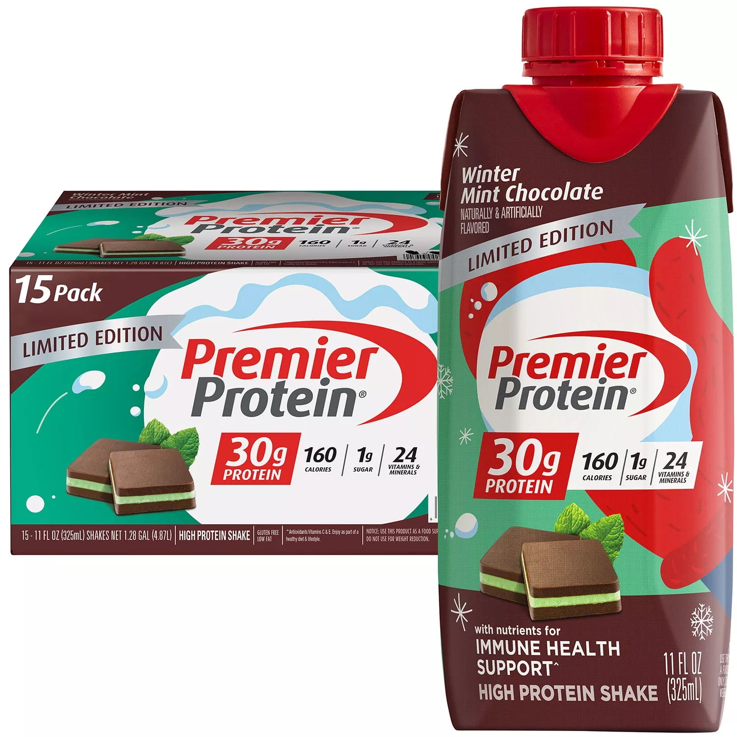 Premier Protein High Protein Shake Winter Mint Chocolate 11 Fl Oz