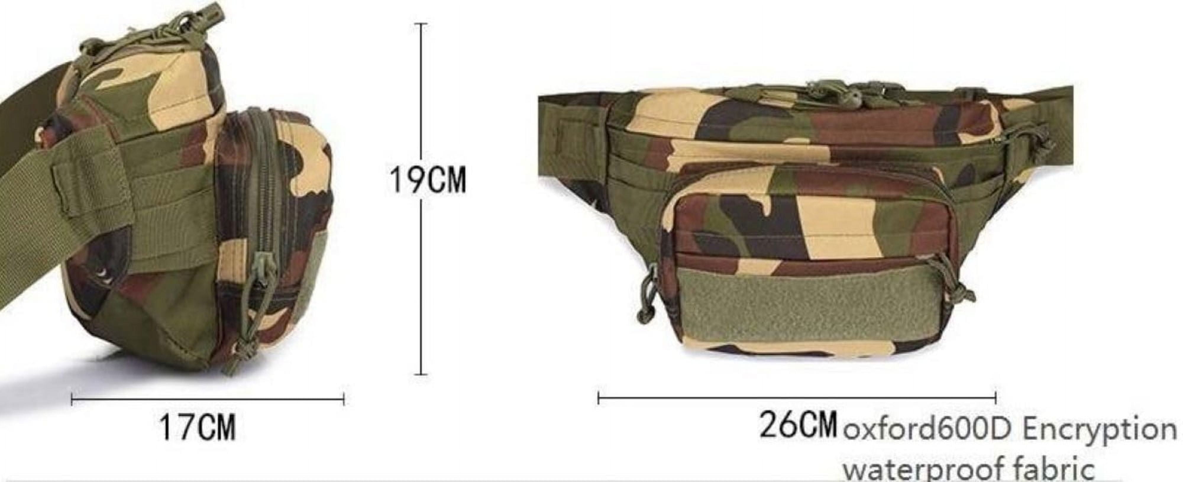 Men Fanny Pack Waist Bag Multi Zipper Pockets Hip Belt Bag