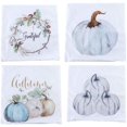 thumbnail image 2 of 4Pcs ations Pumpkin Throw Cover Cushion Couch Cover Cases Set for Fall Halloween Thanksgiving Day Decor (White) - -, 2 of 8