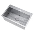 thumbnail image 4 of Exclusive Heritage  33 x 22-inch Single Bowl Top Mount Stainless Steel Kitchen Sink, 4 of 5