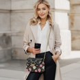 thumbnail image 2 of KUIFORTI Pink Rose Crossbody Leather Bags for Women Hard-Wearing Portability Woman Shoulder Bag Handbags Fashion Small Bag with Removable Chain for Work Shopping, 2 of 6