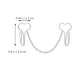 thumbnail image 3 of BRIGHTFUFU 4pcs Heart Shape Non Piercing Nose Chain Clip Nose For Women, 3 of 8