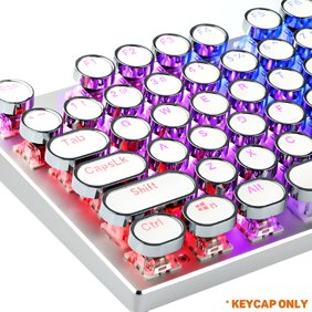 GJX 104Pcs/Set PBT Universal Round Key Cap Keycaps for Mechanical Keyboard