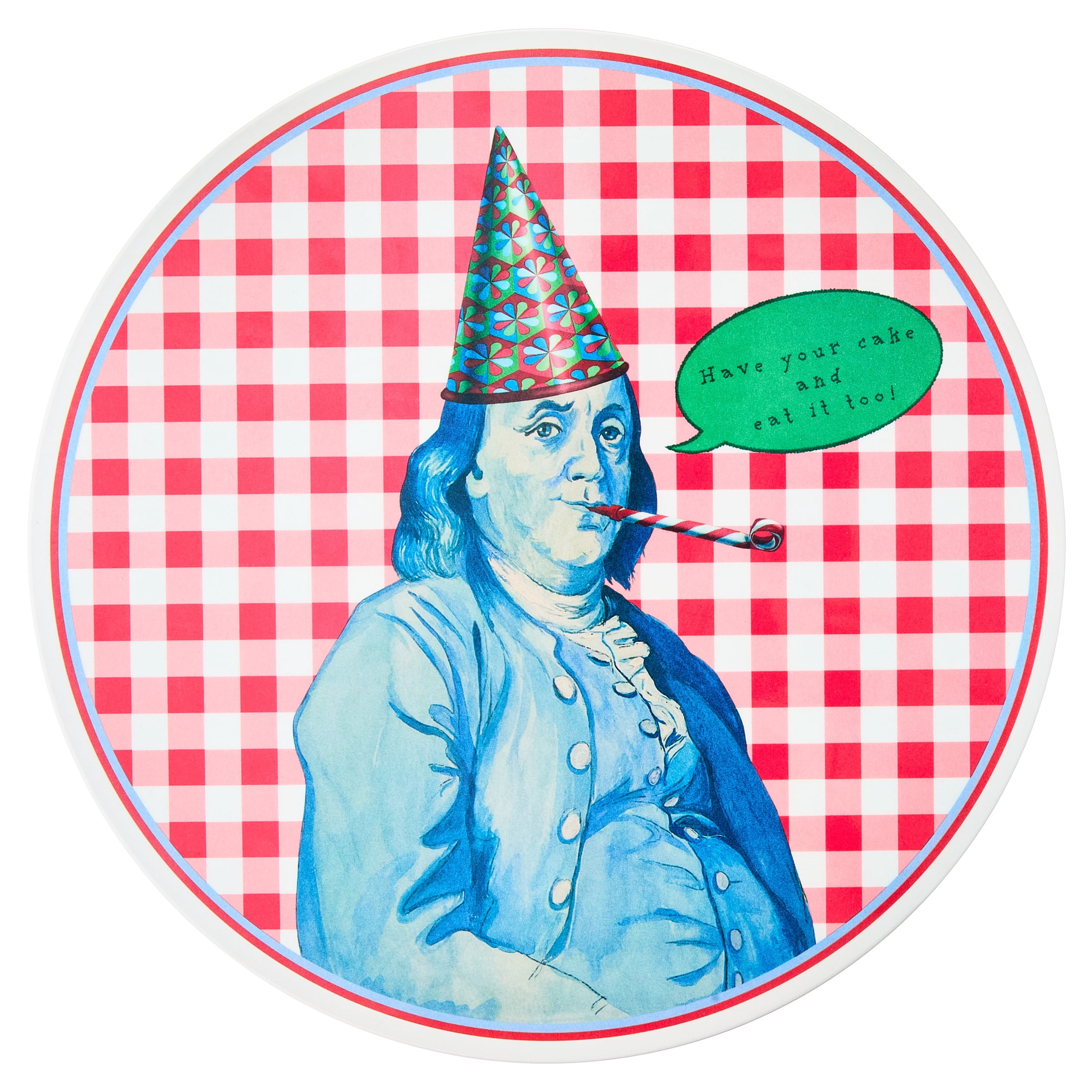 Sheila Bridges Philadelphia Collection 12" Benjamin Franklin Cake Stand, Multicolor
