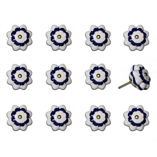 KNOB-IT VINTAGE HANDPAINTED CERAMIC KNOBS (12-Pack) K3954