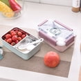thumbnail image 3 of Boîte à Lunch Bento à Deux Compartiments avec Revêtement en Acier Inoxydable à Isolation Thermique, 3 of 10