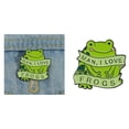 thumbnail image 2 of Cute Green Frog Enamel Brooch Lapel Pin Fashion Badge Jewelry Accessory Gift, 2 of 10
