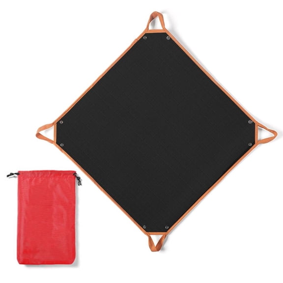 7829 Folding and Practical Fireproof Under Grill Mat Deck Protectors Large Fireproof Mat Grill Mat
